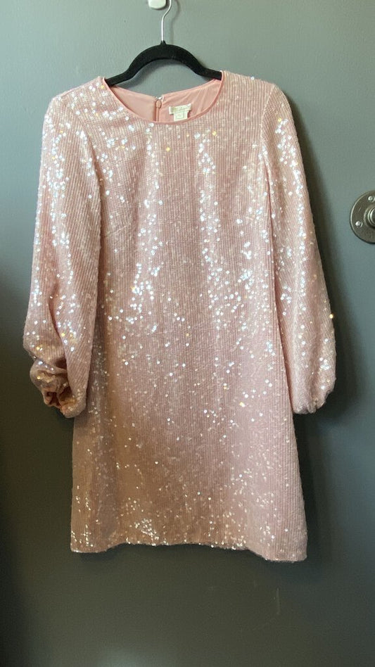 Sequin Bubble Sleeve Sheath Dress