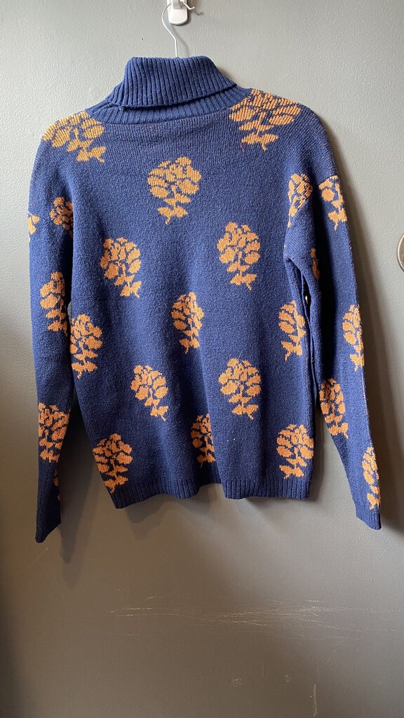 Print Turtleneck Sweater