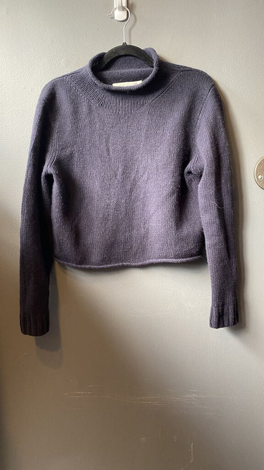 Crop Cashmere Rollneck Sweater