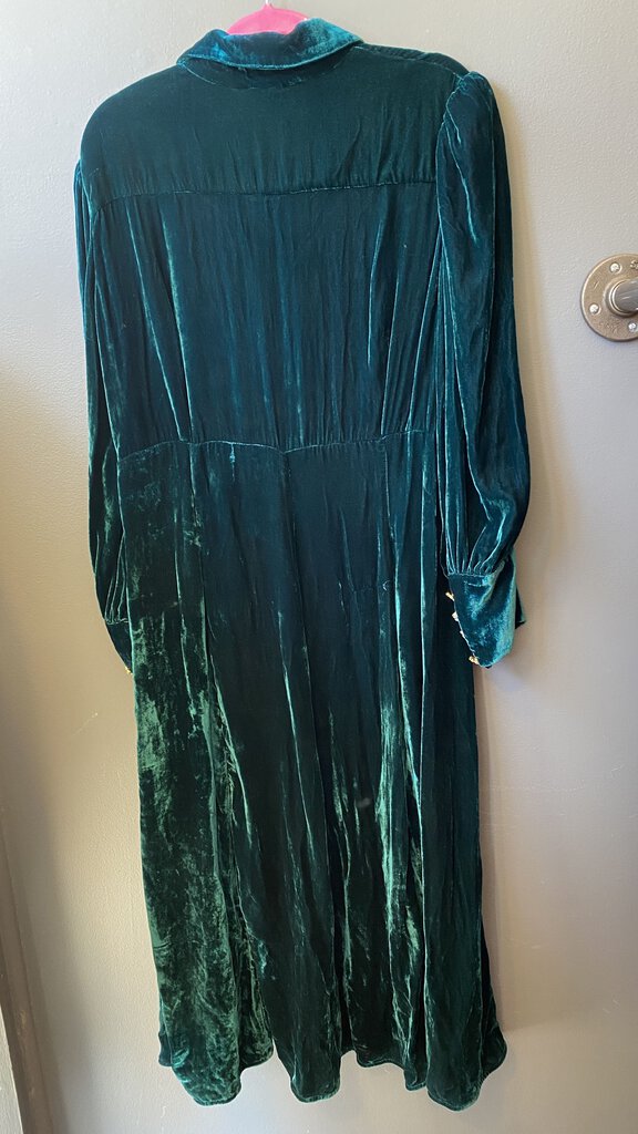 Velvet Gem Button Maxi Dress