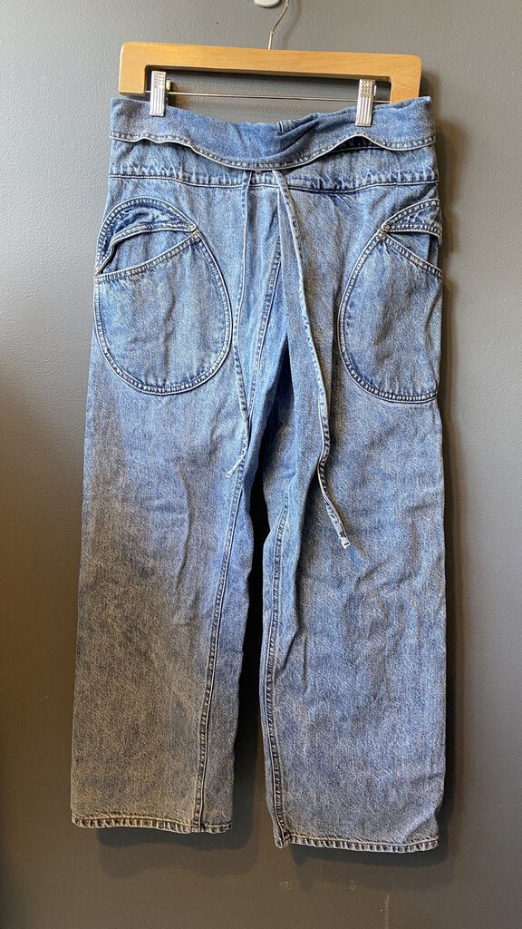 Foldover Drawstring Jeans