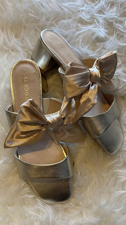 Satin Bow Slides