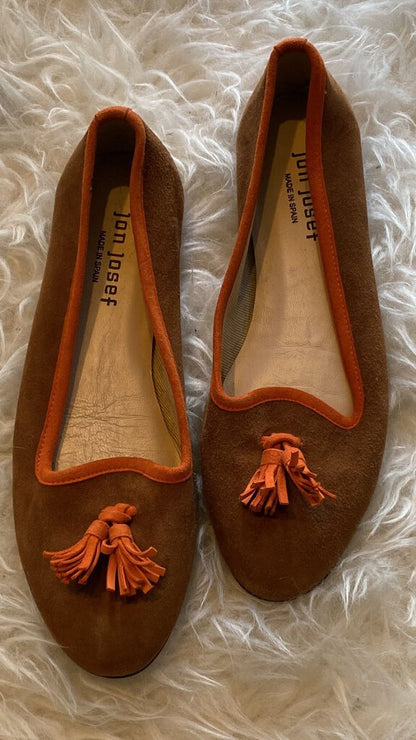 Suede Tassel Flats