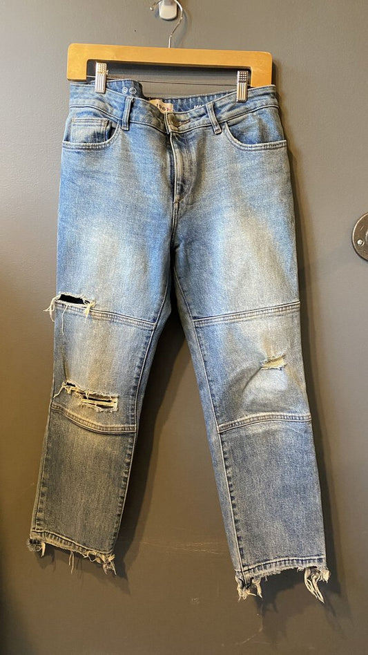 Mara Distressed Straight Jeans