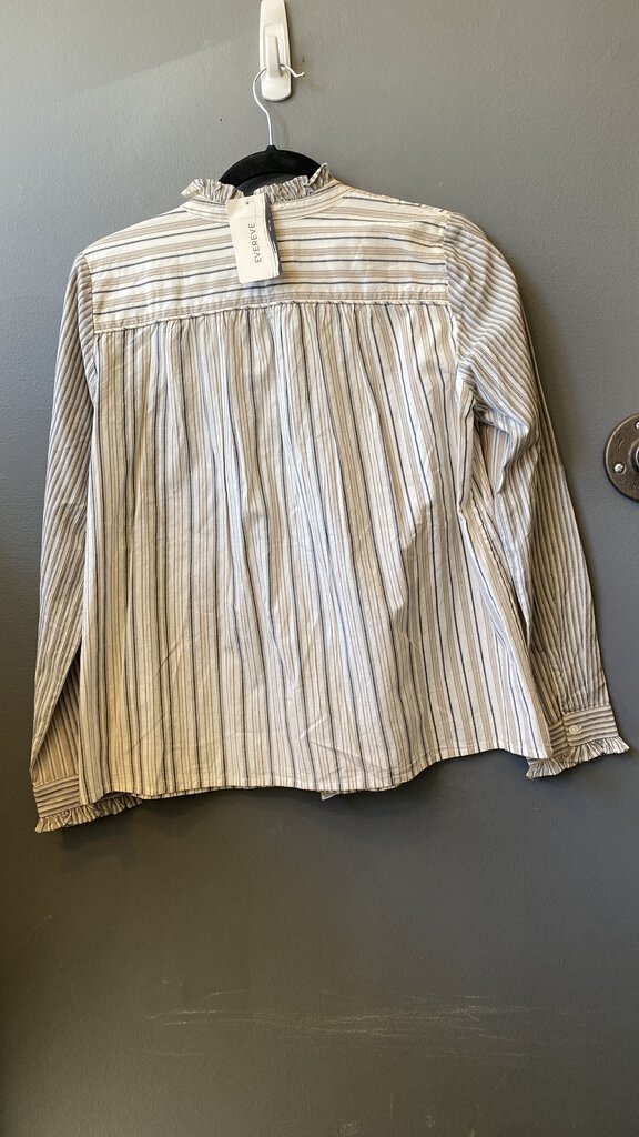 Stripe Ruffle Button Down