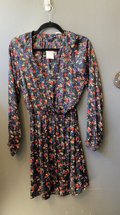 Floral Surplice Dress