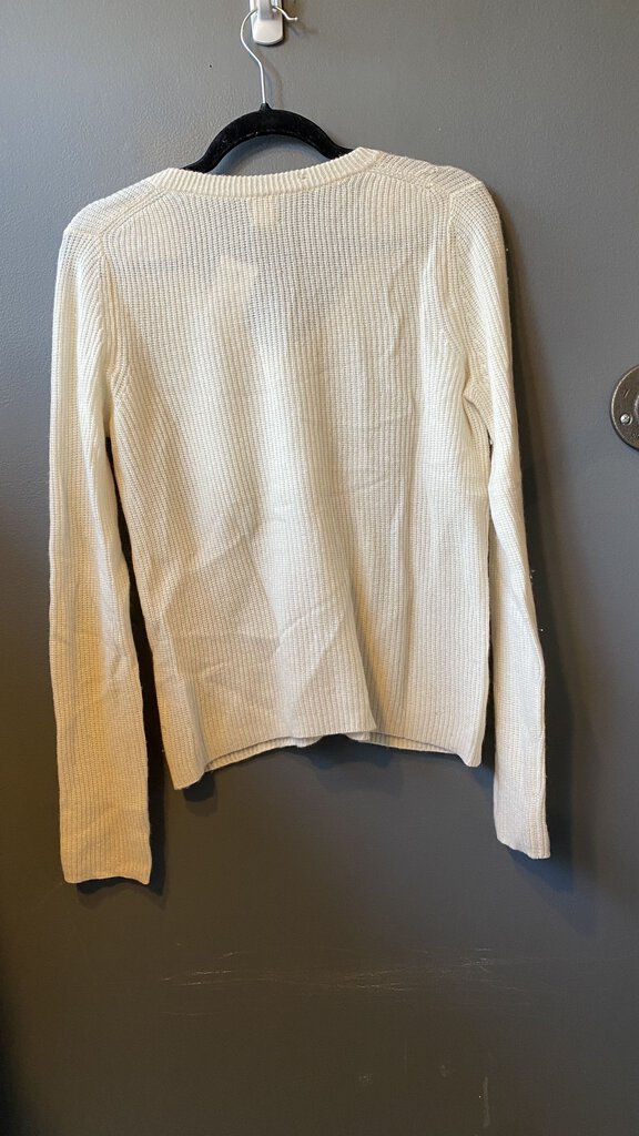 Ribbed Vneck Cashmere Sweater