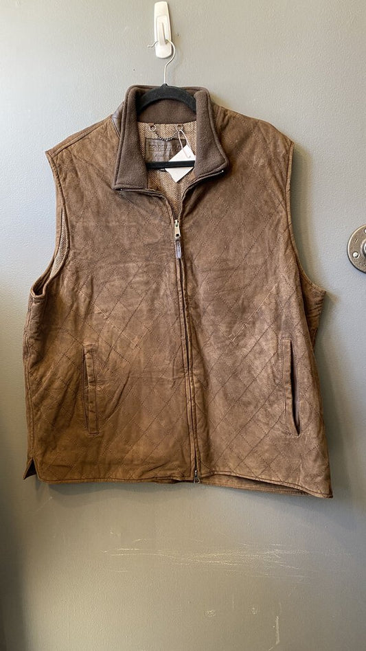 Suede Quilted Vest