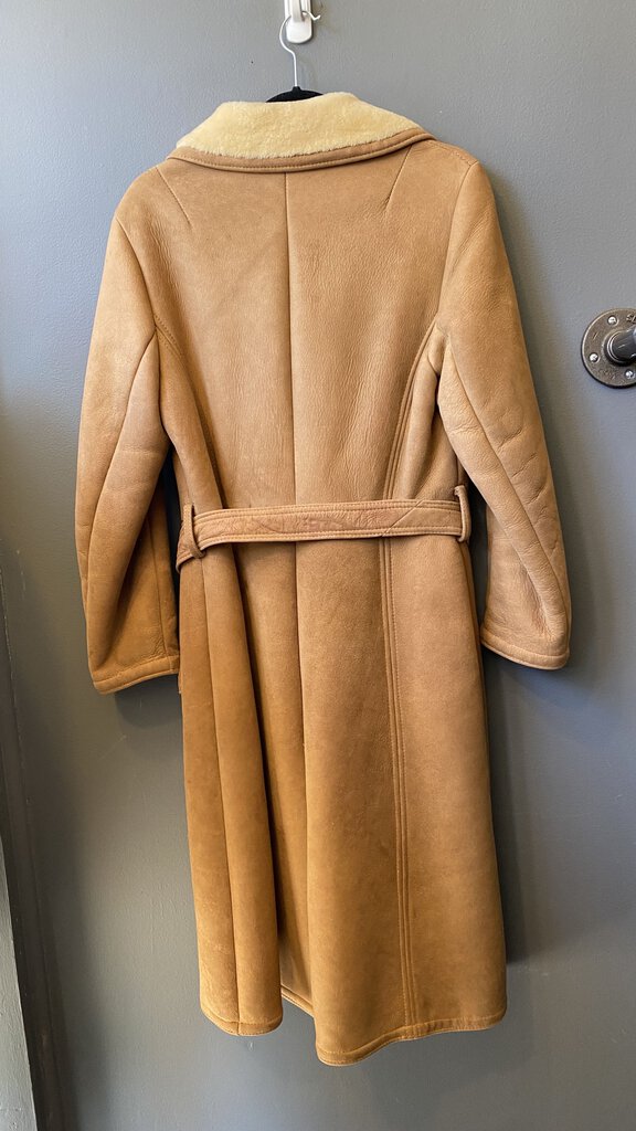 Shearling Long Belted Coat