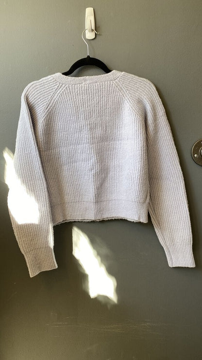 Ribbed Crop Vneck Cardigan