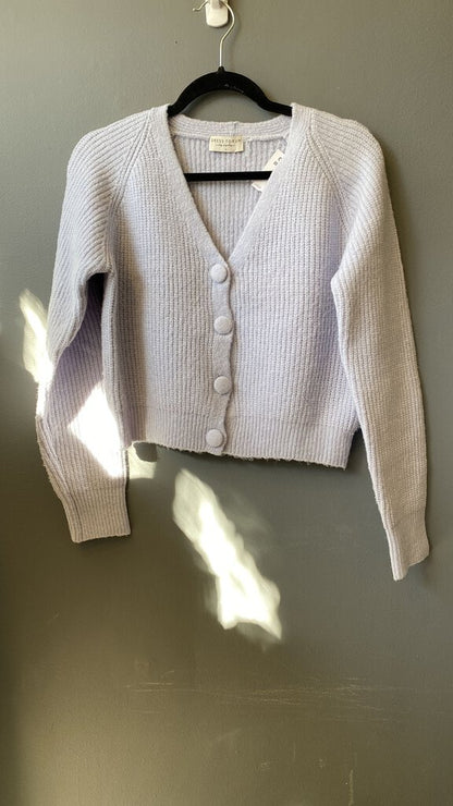 Ribbed Crop Vneck Cardigan