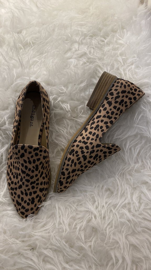 Leopard Flat Slip On Shoes