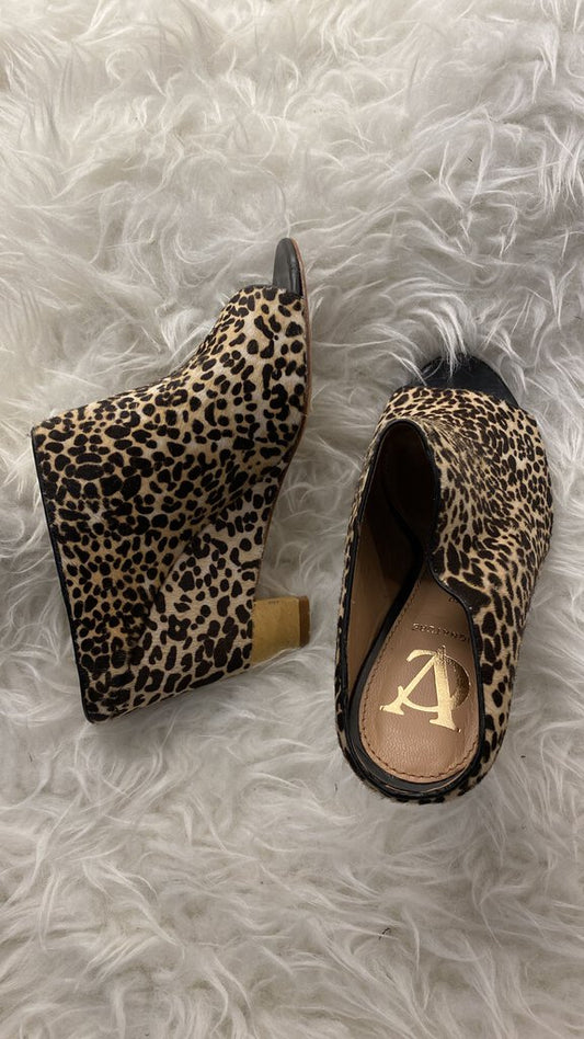 Leopard Slip On Wedges