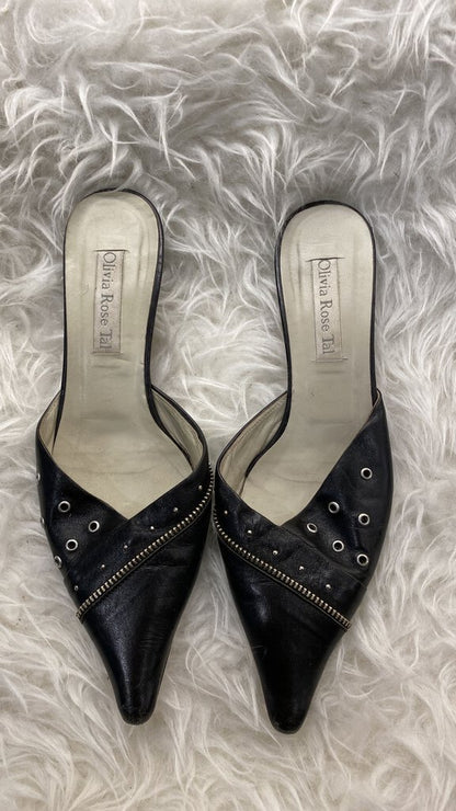 Pointed Kitten Heel Mules