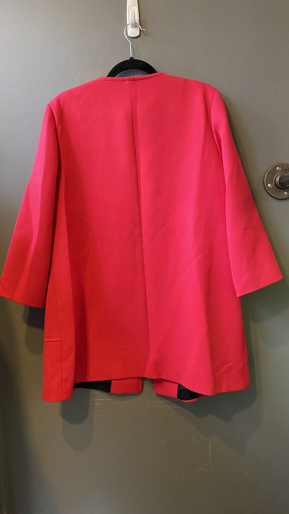 Red Pocket Front Coat