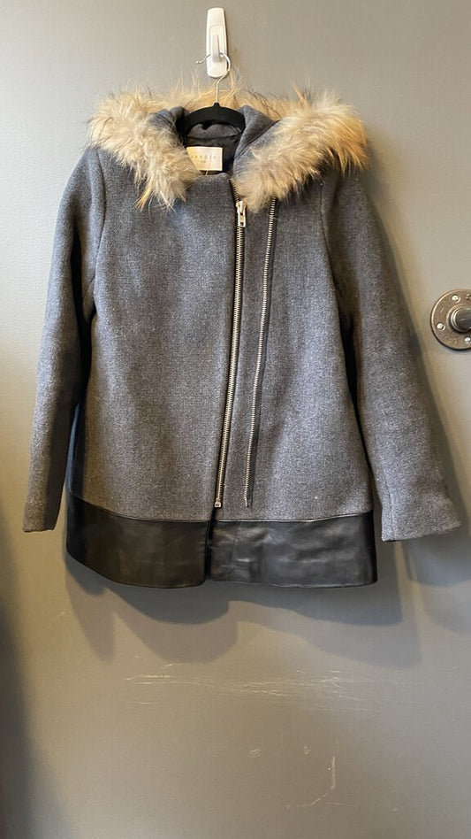 Racoon Fur Trim Jacket (36)