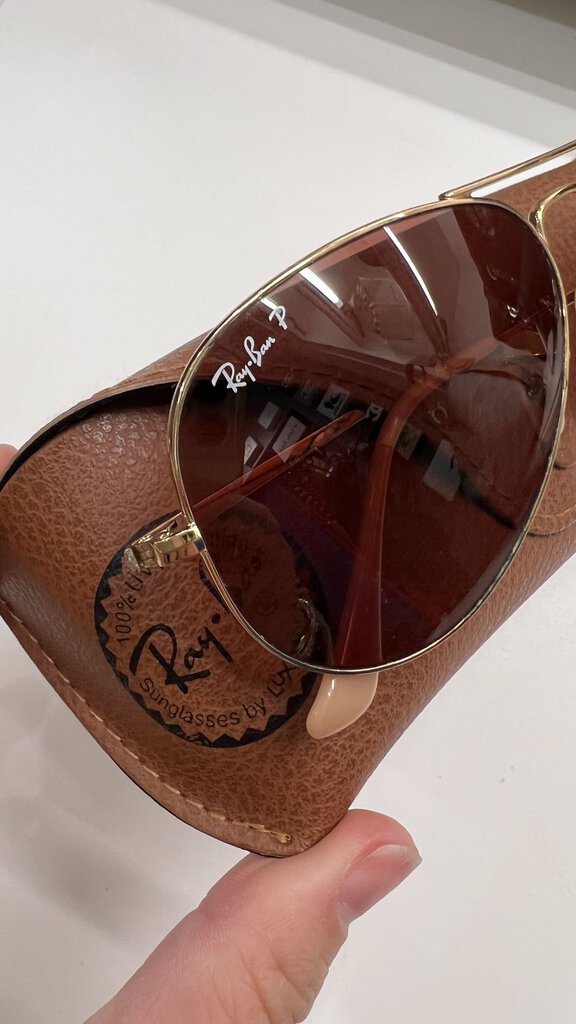 RayBan Gold Aviator Sunglasses