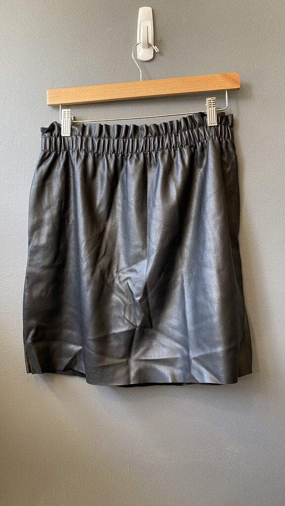 Faux Leather Paperbag Skirt