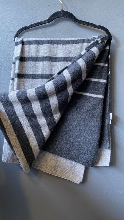 Cashmere Striped Scarf Wrap