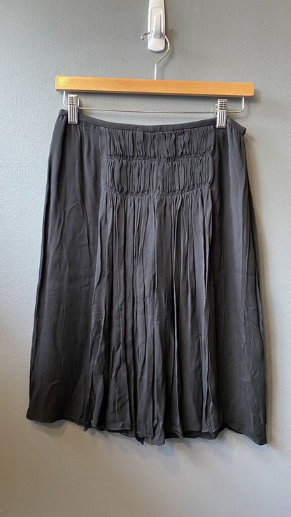 Silk Pleated Knee Skirt