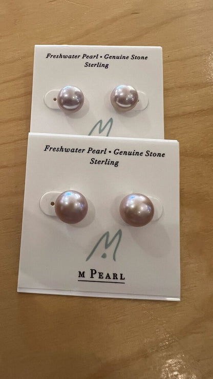 M Pearl Studs