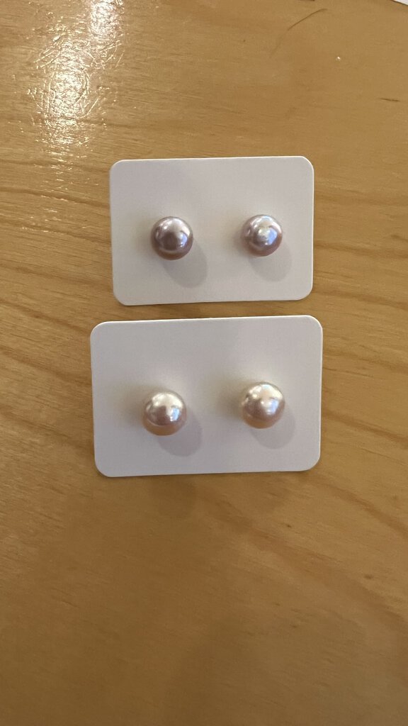 M Pearl Studs