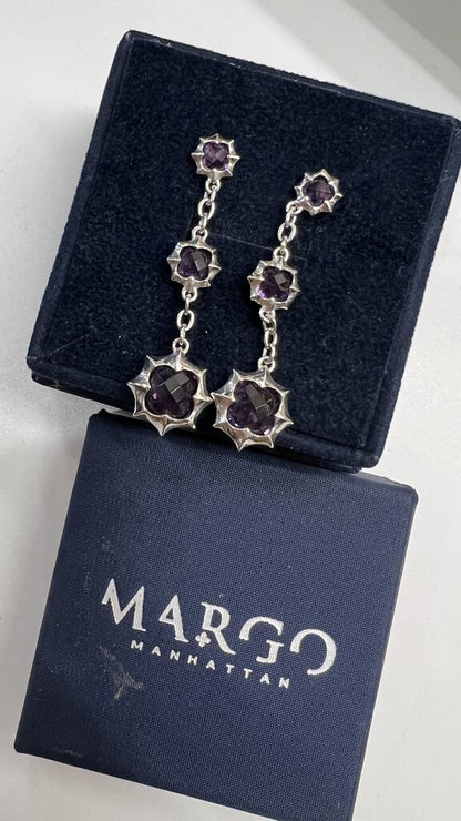 Amethyst Silver Earrings