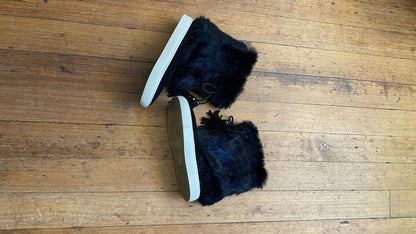 Fur Tassel Sneaker Booties