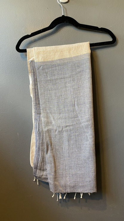 Cotton Linen Metallic Scarf