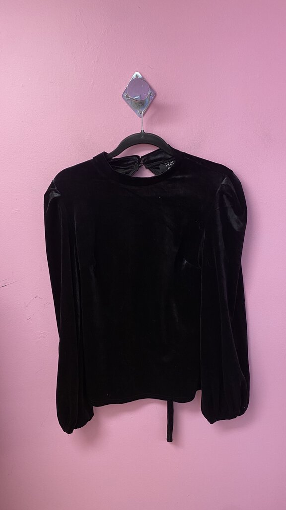 Open Tie Back Velvet Top