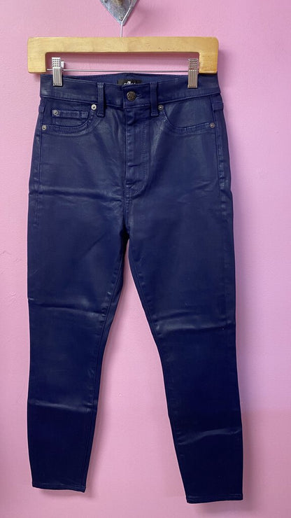 Shimmer Coated Skinny Jeans