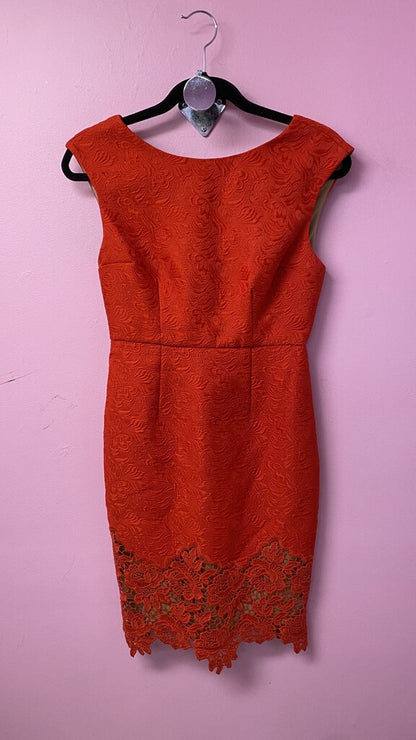 Jacquard Lace Hem Dress