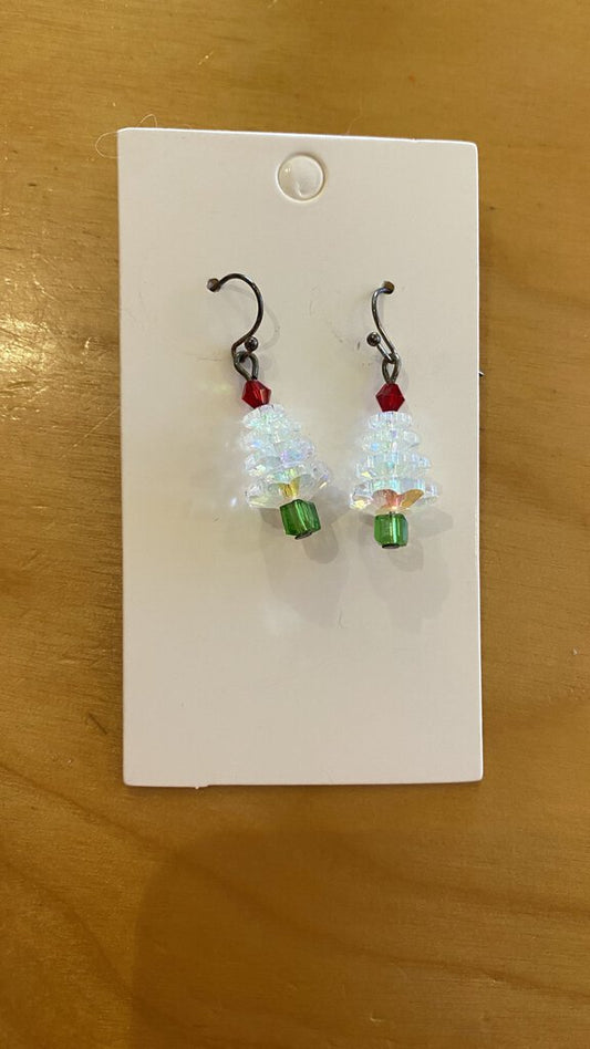 Glass Mini Tree Earrings