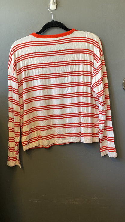 Striped Drop Shoulder Henley Tee