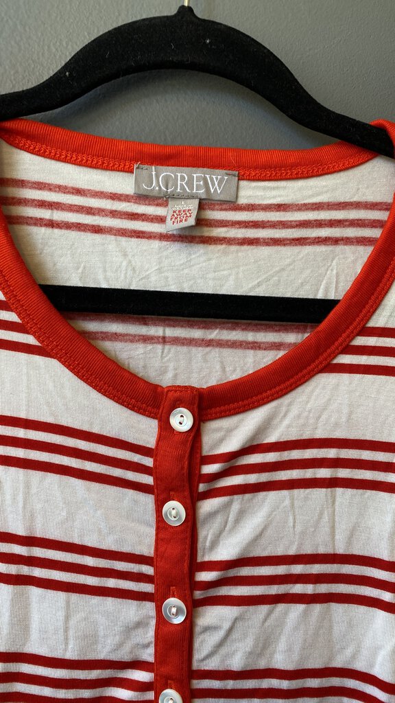 Striped Drop Shoulder Henley Tee