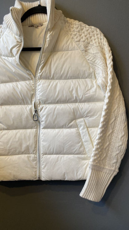 Cableknit Sleeve Puffer Jacket