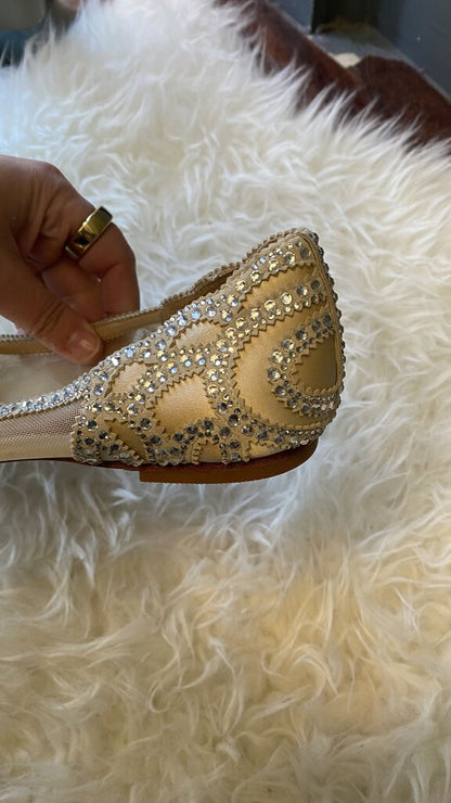 Rhinestone Pointed Toe Flats