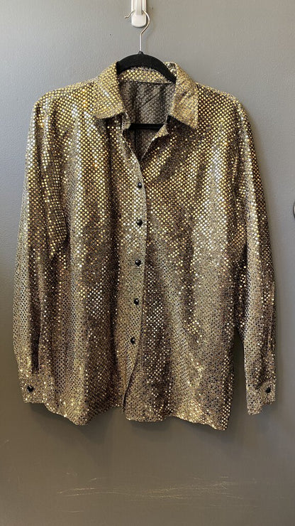 Vintage Sequin Button Down