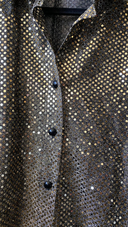 Vintage Sequin Button Down