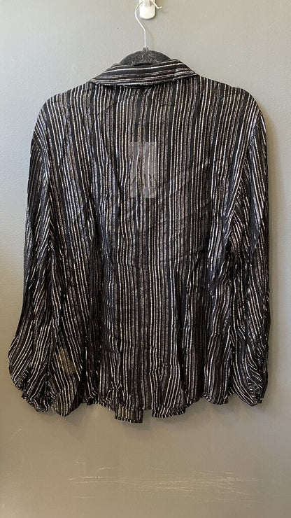 Stripe Tassel Button Up