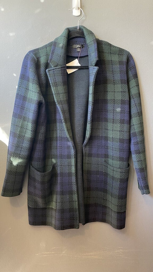 Plaid Sweater Blazer