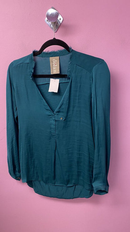 Raw Hem Popover Blouse