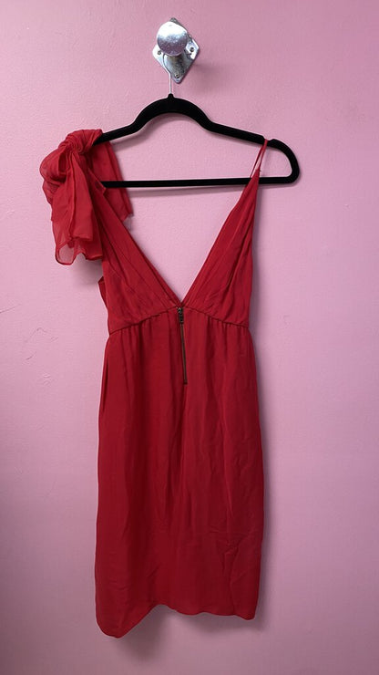 Silk Bow Shoulder Dress