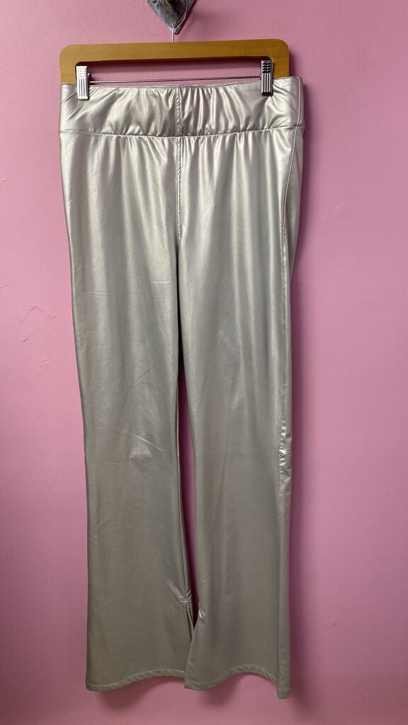 Silver Flare Pull On Pants