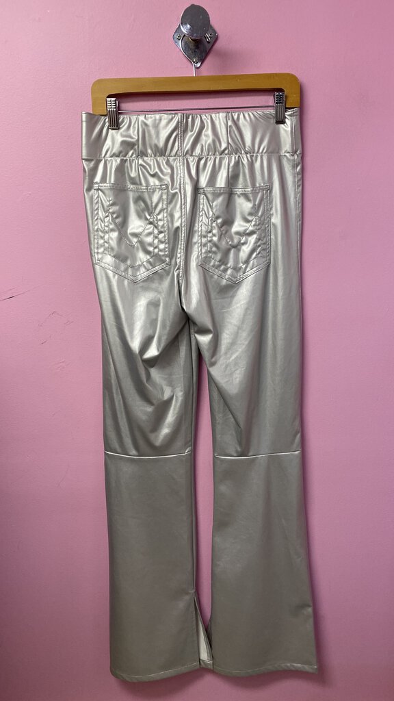 Silver Flare Pull On Pants