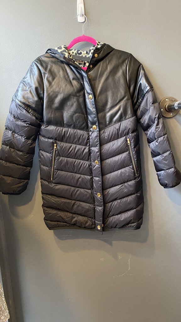 Leather Trim Puffer Jacket (size 36)