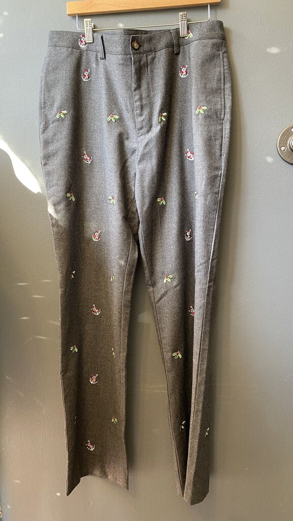 Wool Holly Santa Anchor Pants