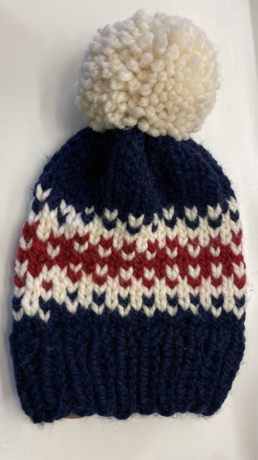 Knit Wool Pom Pom Hat