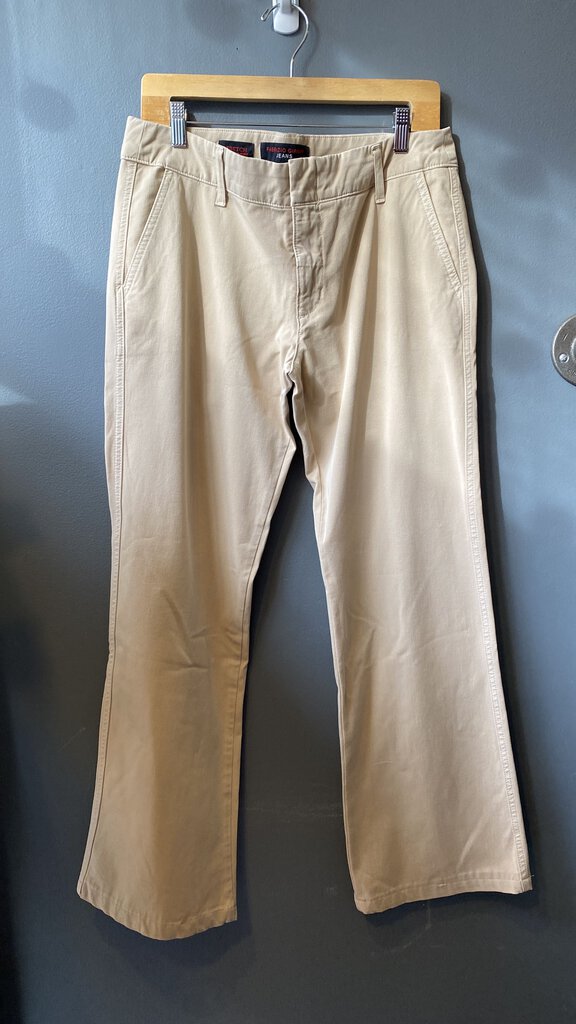 Stretch Wide Leg Khaki Pants