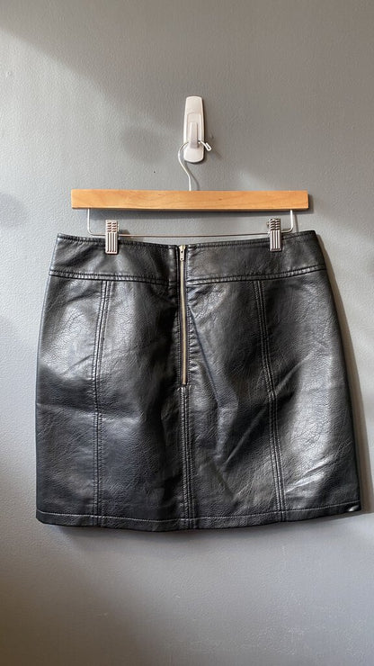 Faux Leather Mini Skirt